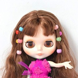 Hair Claw Clips Mini Hair Bangs 50 Piece Rainbow Beads Clip For Kids Girls Women Hanmei (Rainbow Opaque Mix)