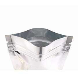 50 Pack Mylar Bags - 5.5x7.8 Inch Resealable Clear Zip Lock Food Storage Bags, Food Safe Plastic Aluminum Material - Silver 50 Pack Mylar Bags - 5.5x7.8 Inch Resealable Clear Zip Lock Food Storage Bags, Food Safe Plastic Aluminum Material - Silver
