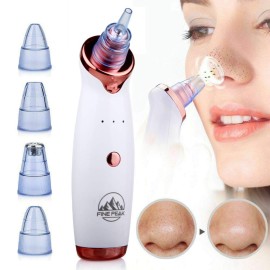 Fine Peak Blackhead Remover Vacuum Pore Cleanser with 5 Probes