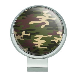 GRAPHICS & MORE Green Camouflage Golf Hat Clip with Magnetic Ball Marker