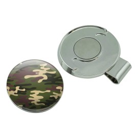 GRAPHICS & MORE Green Camouflage Golf Hat Clip with Magnetic Ball Marker