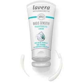 lavera Basis Sensitive Moisturizing Cream, vegan, organic skin care, natural and innovative cosmetics, 1.69 Fl Oz