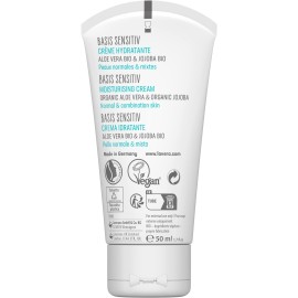 lavera Basis Sensitive Moisturizing Cream, vegan, organic skin care, natural and innovative cosmetics, 1.69 Fl Oz
