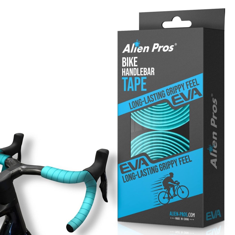 ALIEN PROS Bike Handlebar Tape EVA (Set of 2) Yellow - Enhance Your Bike Grip with These Bicycle Handle bar Tape - Wrap Your Bike for an Awesome Comfortable Ride (Set of 2, Yellow)