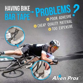 ALIEN PROS Bike Handlebar Tape EVA (Set of 2) Yellow - Enhance Your Bike Grip with These Bicycle Handle bar Tape - Wrap Your Bike for an Awesome Comfortable Ride (Set of 2, Yellow)