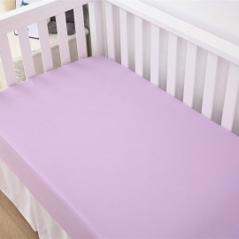 Belsden 3 Pack Microfiber Durable Crib Sheets Fitted, Silky Soft Smooth Breathable Baby Sheets Set for Girls, 28\'\'x52 Fits Standard Crib and Toddler Mattresses, Light Purple + Pink + White Colors