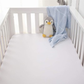 Belsden 3 Pack Microfiber Durable Crib Sheets Fitted, Silky Soft Smooth Breathable Baby Sheets Set for Girls, 28\'\'x52 Fits Standard Crib and Toddler Mattresses, Light Purple + Pink + White Colors