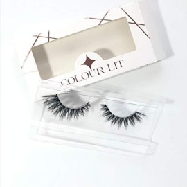 ColourLit It Factor Faux Mink Eyelashes - Professional 3D False Lashes - Handmade Cruelty Free Long Fake Eyelashes - Dramatic Natural Faux Lashes - Disruptor