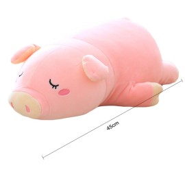 EHOTONG Pig Plush Pillow, Piggy Soft Hugging Pillow Funny Cute Pig Stuffed Animal Toys Christmas Birthday Girlfriend Gift, 18 inch