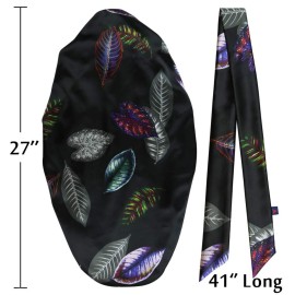 Satin Braid Bonnet Satin Wrap Scarf for Hair