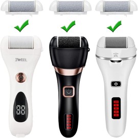 3 Different Replacement Roller Head for IWEEL/CIVYPRO/OTAZWA/ADAMPARK/ZIKILLYA/ELMCHEE/NICEBIRDIE Foot File Pedicure Tools for Feet Callus Shaver Pedicure kit for Cracked Heels and Dead Skin
