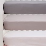 Belsden 3 Pack Microfiber Durable Crib Sheets Fitted, Silky Soft Smooth Breathable Baby Sheets Set for Boys Girls, 28\'\'x 52\'\' Fits Standard Crib and Toddler Mattresses, White + Gray + Lt Gray