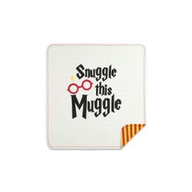 Harry Potter Newborn Baby Boy or Girl Zip Up Sleep N\' Play, Bib, Blanket and Burp Cloth 4 Piece Outfit Set 0-6 Months