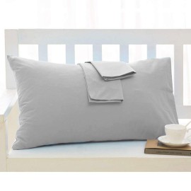 Travel Pillowcase 12x16 500 Thread Count Egyptian Cotton Set of 2 Toddler Pillowcase Zipper Closer 100% Egyptian Cotton (Toddler Travel 12x16 Zipper, Silver Grey Solid)