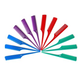 Annie Rat Tail Comb Set Clear, 12 Count