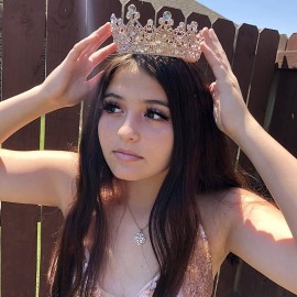 S SNUOY Rose Gold Crowns for Women Full Round Crystal Queen Tiaras and Crowns Pageant Party Costume Headbands Bridal Crowns for Wedding