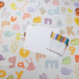 Baby Splat Mat for Under High Chair and Arts and Crafts, 51 Waterproof Wipeable Floor Protector, Anti-Slip Washable Splash Mat