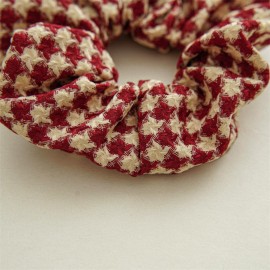 9PCS Plaid Style Womens Hair Scrunchies Elastic Hair Bands Girls Headwear Soft Elastic Bandage 7 Colors Fashion Ornaments, Accessories, Hairbands