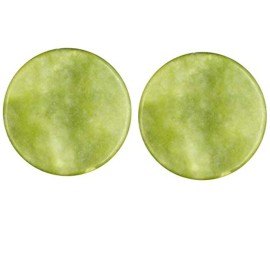 LASSUM 2 Pieces Round Jade Stone Eye Lashes Adhesive Glue Pallet Holder for Eyelash Extensions,2 Inch LASSUM 2 Pieces Round Jade Stone Eye Lashes Adhesive Glue Pallet Holder for Eyelash Extensions,2 Inch