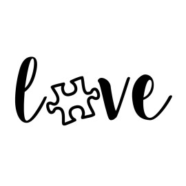 Vinyl Wall Art Decal - Love Puzzle Piece - 9.5 x 22 - Trendy Motivational Good Vibes Cute Quote Sticker for Home Bedroom Kids Room Playroom Nursery Daycare School Classroom Decor