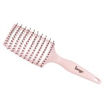 L\'ANGE HAIR Siena Wide Curved Vented Hair Brush | Detangle with Nylon Bristles Best for Tangles and Knots Ideal Men Women Brushes Airflow Blush