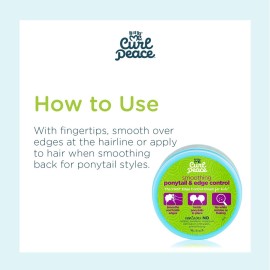 Just For Me Curl Peace Smoothing Ponytail & Edge Control - Finishes & Holds, Contains Flaxseed, Avocado Oil & Black Castor Oil, 5 oz Just For Me Curl Peace Smoothing Ponytail & Edge Control - Finishes & Holds, Contains Flaxseed, Avocado Oil & Black Castor Oil, 5 oz