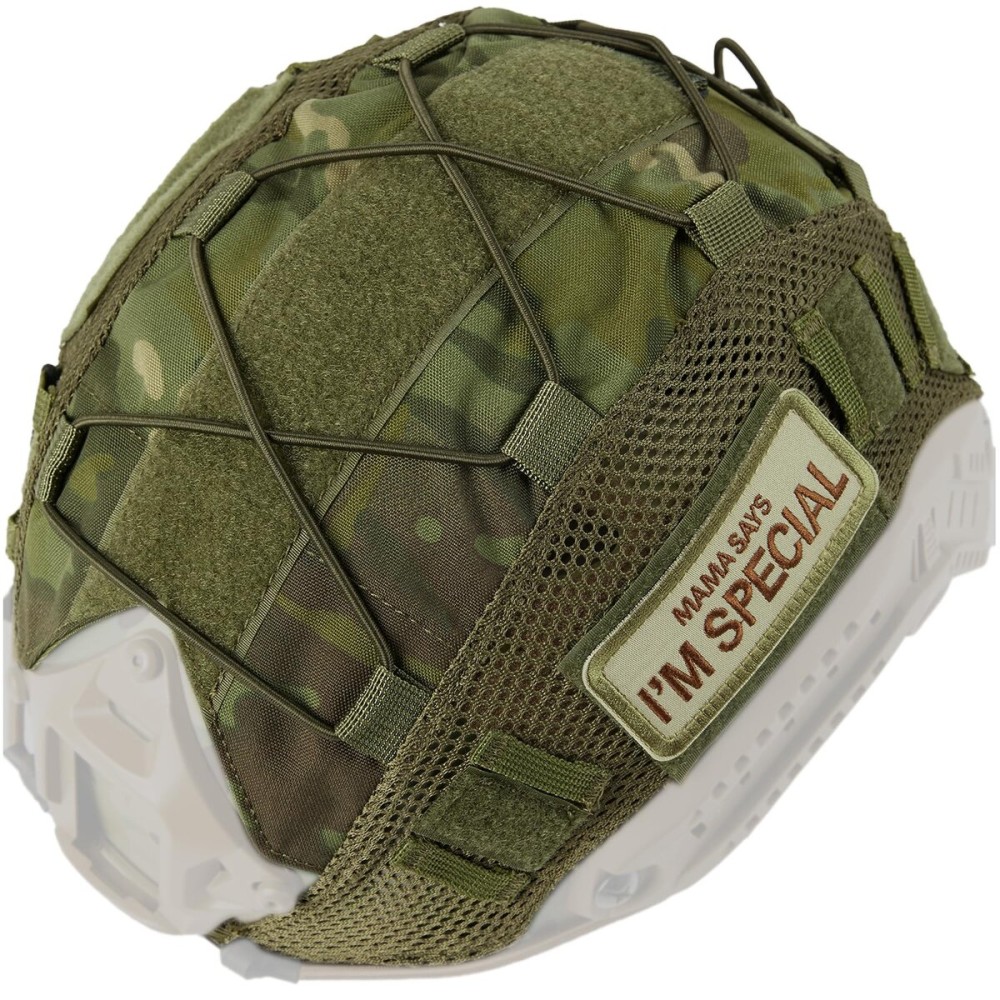 OneTigris Helmet Cover, Tactical Fast Cloth Cover for Ops-Core Fast PJ Helmet in Size M/L, OneTigris PJ Airsoft Helmet in Size M/L(Without Helmet)