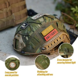 OneTigris Helmet Cover, Tactical Fast Cloth Cover for Ops-Core Fast PJ Helmet in Size M/L, OneTigris PJ Airsoft Helmet in Size M/L(Without Helmet)
