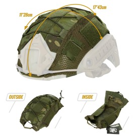 OneTigris Helmet Cover, Tactical Fast Cloth Cover for Ops-Core Fast PJ Helmet in Size M/L, OneTigris PJ Airsoft Helmet in Size M/L(Without Helmet)