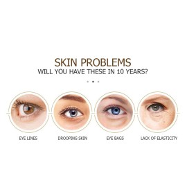 30 Pairs VENZEN Gold Eye Mask Power Crystal Gel Collagen Masks, Great For Anti Aging, Dark Circles & Puffiness (Gold)