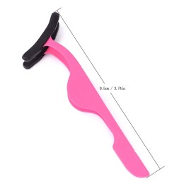 HOYUJI False Eyelash Applicator, Eyelash Extension Tweezers with Silicone Sleeve for Easy Application and Removal of Magnetic Eyelashes - Adjust and Repair (Pink)