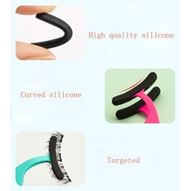 HOYUJI False Eyelash Applicator, Eyelash Extension Tweezers with Silicone Sleeve for Easy Application and Removal of Magnetic Eyelashes - Adjust and Repair (Pink)