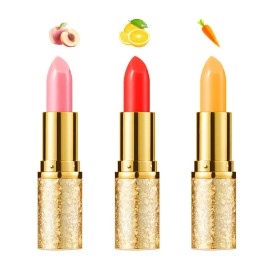 songfir 3 kinds of fruit flavor lasting waterproof temperature color Lip makeup moisturizing cream lipstick red lipstick jelly lipstick songfir 3 kinds of fruit flavor lasting waterproof temperature color Lip makeup moisturizing cream lipstick red lipstick jelly lipstick