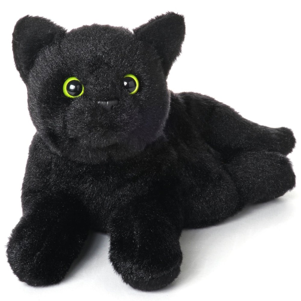 Bearington Collection Lil\' Jinx Black Cat Plush Toy, 8-Inch Realistic Stuffed Animal for Kids