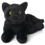 Bearington Collection Lil\' Jinx Black Cat Plush Toy, 8-Inch Realistic Stuffed Animal for Kids