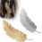 Gold Silver Minimalist Hair Clips Dainty Feather Hollow Hair Clips Set Feather Hair Pins Geometric Barrette Hair Accessories for Women