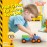 Construction Toy Truck Set for Toddlers Ages 1-4 - Push & Pull Friction Trucks, Matching Book - BPA Free Cars for Boys & Girls