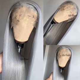 QD-Tizer Grey Color Long Hair Wigs for Women Sliver Grey Synthetic Lace Front Wigs Glueless Pre Plucked Natural Hairline Long Straight Wigs for Black Women QD-Tizer Grey Color Long Hair Wigs for Women Sliver Grey Synthetic Lace Front Wigs Glueless Pre Plucked Natural Hairline Long Straight Wigs for Black Women