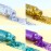 Body Glitter Gel Set 4 Colors Sequins Chunky Colorful Eyeshadow Glitter Holographic Body Gel for Festival Party Face Makeup Hair Eye Lips Shimmer Gold,Silver,Purple,Green