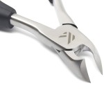 Toe Nail Clippers for Thick Nails - KLIPP Toenail Clippers Ingrown and Cuticle Nipper Trimmer Made of Rustproof Stainless Steel with Short Curved Blades, Ergonomic TPU Grips and Dual Spring Mechanism