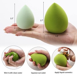 BTYMS 10 Pieces Makeup Sponge Blenders Beauty Sponges Egg Shaped Blending Sponge Foundation Applicator Cosmetic Sponges BTYMS 10 Pieces Makeup Sponge Blenders Beauty Sponges Egg Shaped Blending Sponge Foundation Applicator Cosmetic Sponges