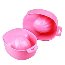 DNHCLL Nail Art Tips Dead-skin Soak Bowl Cleaning Software Care Bowl Manicure Hand Cutin Bubble Hand Bowl Manicure Tools (Pink)