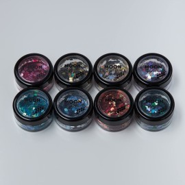 Mystic Chunky Glitter by Moon Glitter - 100% Cosmetic Glitter for Face, Body, Nails, Hair and Lips - 3g - Prosecco