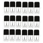 Nakpunar 18 pcs 15 ml Empty Glass Nail Polish Bottles with Brush, Cap and Mixing Aerator ball (18 Bottles)