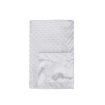 Pro Goleem Baby Soft Minky Dot Blanket with Silky Satin Backing Baby Gifts for Boys and Girls (White, 30 x 40)