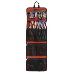 Climbing Quickdraw Hanging Storage Bag, Carabiner Hook Gear Equipment Parts Collections, Durable Foldable Bundled Roll Anti-scratch Bag, Small Tools Organizer Pouch, suit for Rock Climbing Ice Climb