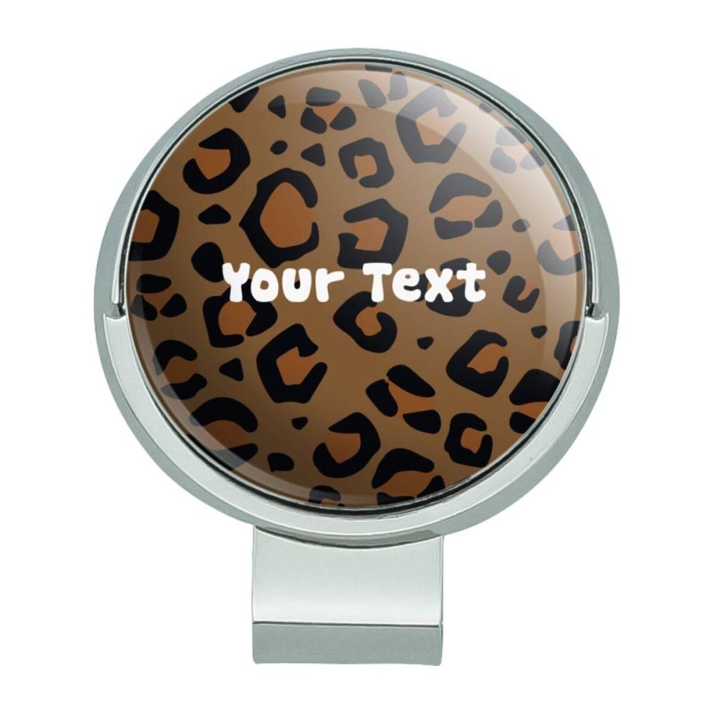 GRAPHICS & MORE Personalized Custom 1 Line Leopard Animal Print Golf Hat Clip with Magnetic Ball Marker