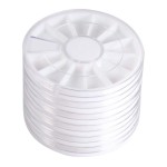 Nail Art Organizer, Rotekt 6Pcs/Set 12 Compartments Nail Art Decoration Gem Rhinestone Empty Wheel Box DIY Glitter Nail Decorations Dotting Tool Storage Container