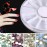 Nail Art Organizer, Rotekt 6Pcs/Set 12 Compartments Nail Art Decoration Gem Rhinestone Empty Wheel Box DIY Glitter Nail Decorations Dotting Tool Storage Container