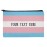 Personalized Custom 1 Line Transgender Pride Flag Makeup Cosmetic Bag Organizer Pouch